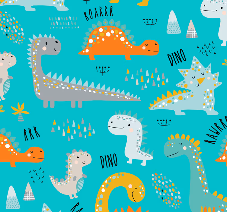 Papel pintado dinosaurios delicia de dinosaurio - TenVinilo