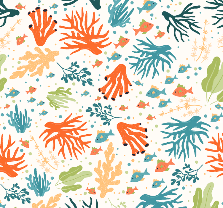 Papel pintado naturaleza botánicos marinos - TenVinilo