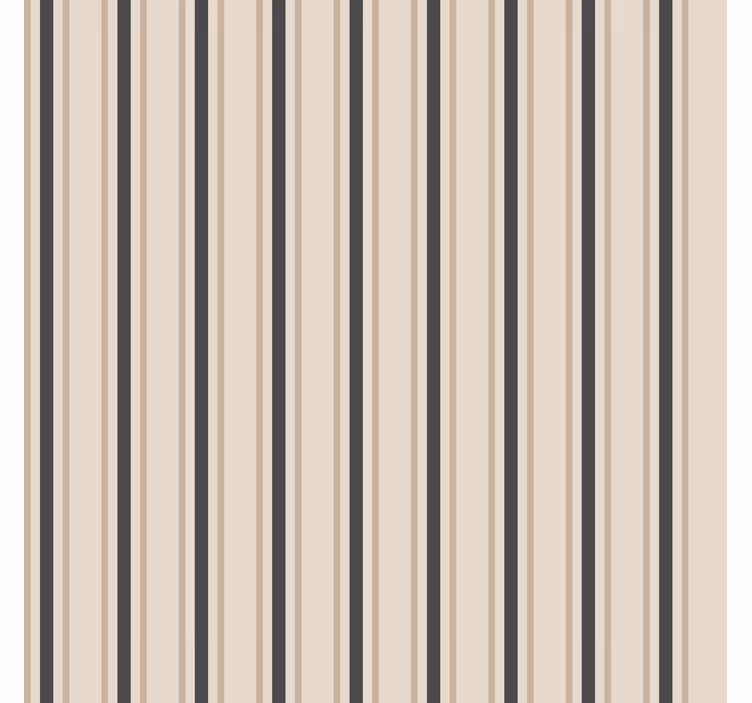 Papel pintado rayas verticales colores negro y beige - TenVinilo