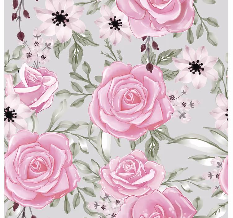 Papel pintado flores elegancia floral en flor - TenVinilo
