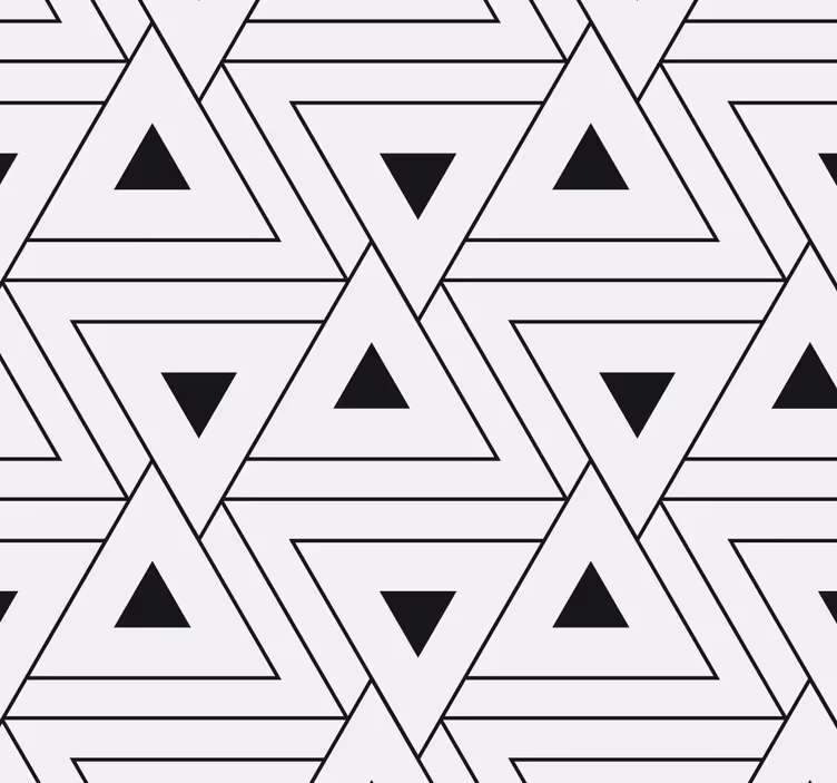 Papel pintado geométrico patrón triangular - TenVinilo