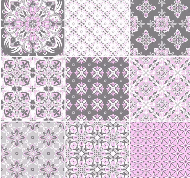 Papel pintado azulejos motivos de patrones azulejos - TenVinilo