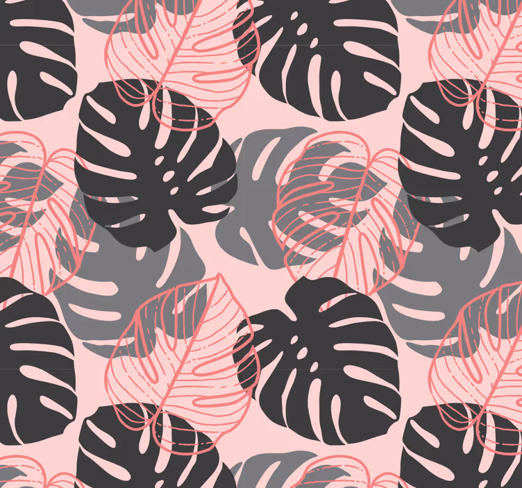 Papel pintado hojas monstera tropical - TenVinilo