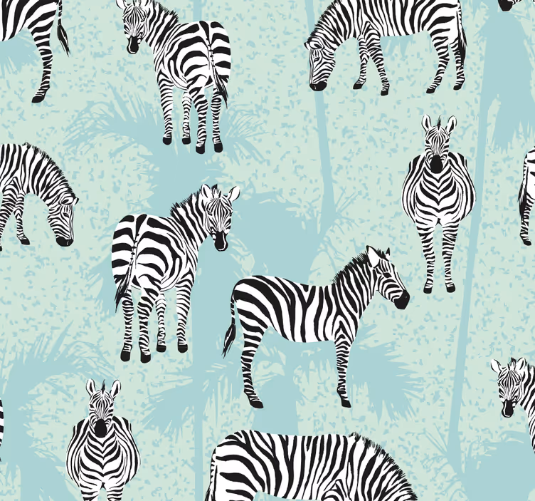 Papel pintado cebra con diseño de cebra - TenVinilo