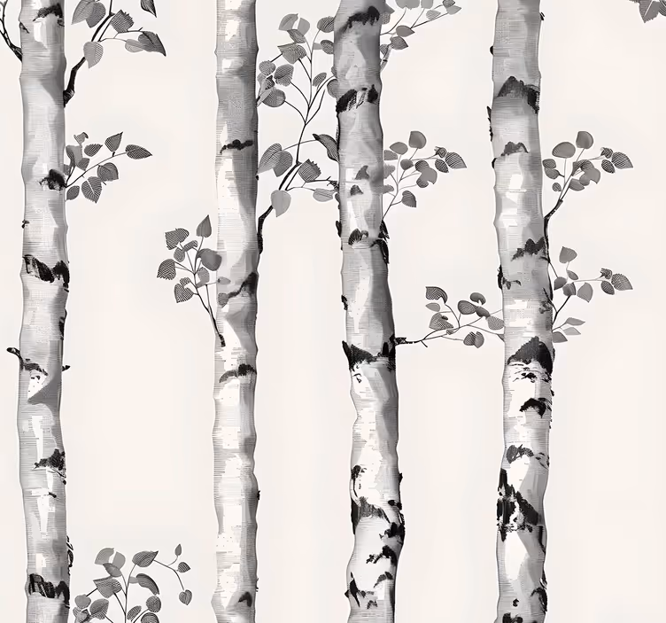 Papel pintado recibidor árboles grandes de invierno - TenVinilo