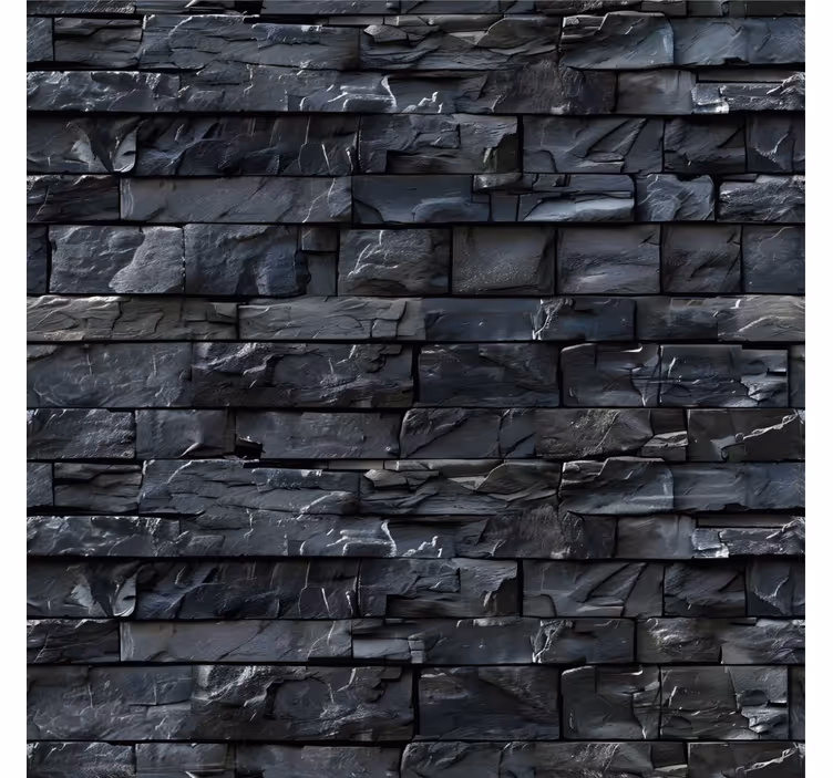 Papel pintado piedra patrón negro - TenVinilo