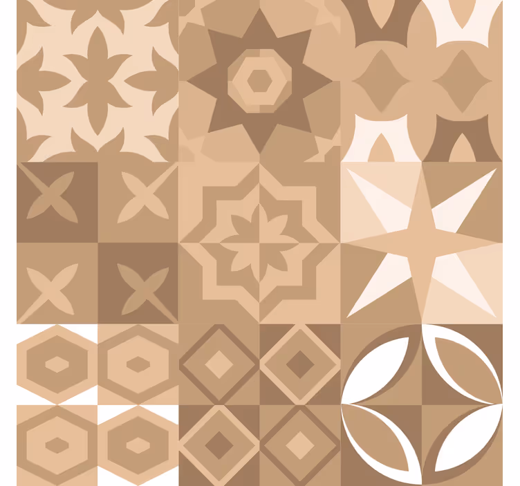 Papel tapiz azulejos portugueses beige - TenVinilo