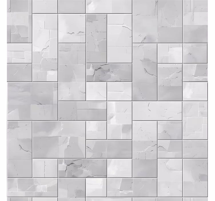 Papel pintado azulejos grises - TenVinilo