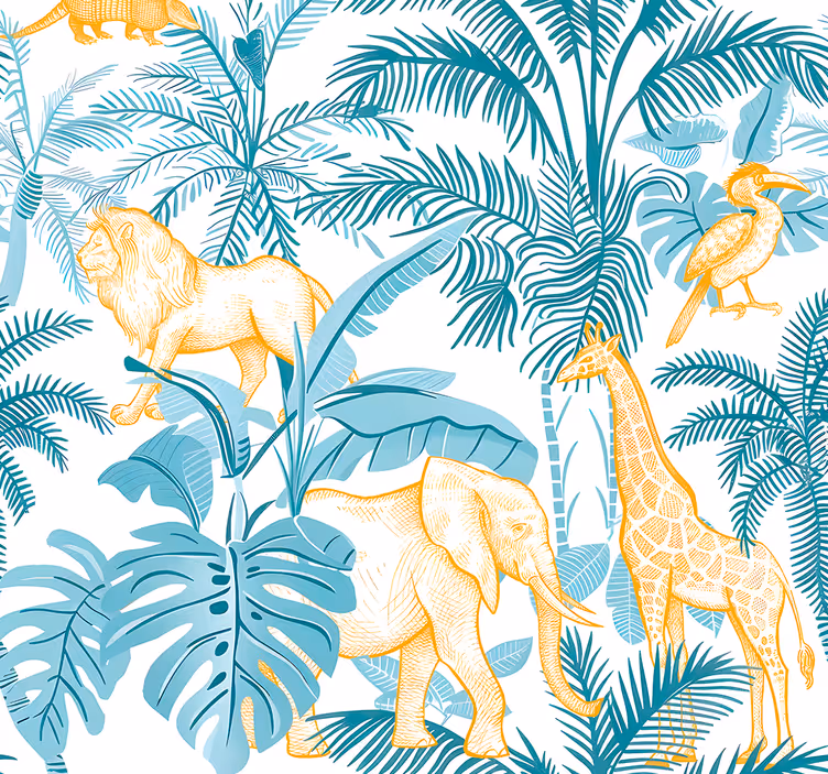 Papel pintado animales patrón africano - TenVinilo