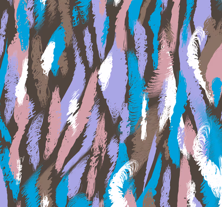 Papel pintado salón motivo abstracto de plumas - TenVinilo