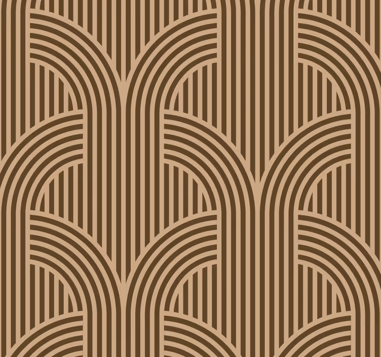 Papel pintado geométrico arco art deco - TenVinilo
