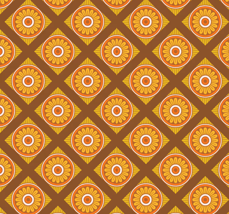 Papel pintado vintage diseño retro floral vintage - TenVinilo