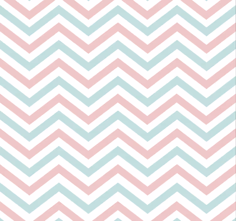 Papel pintado salón colores de pastel en zigzag - TenVinilo