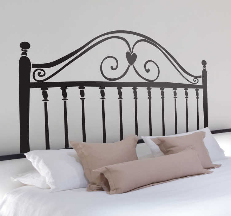 Heart Bar Headboard Wall Decal   TenStickers