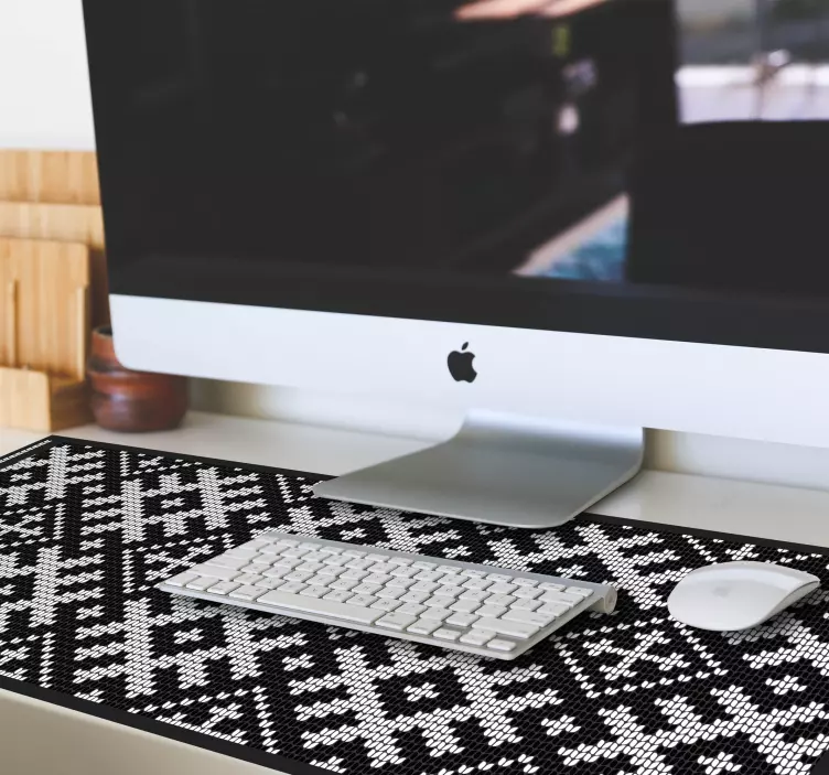 Alfombrilla ratón textura patrón de tejido geométrico - TenVinilo