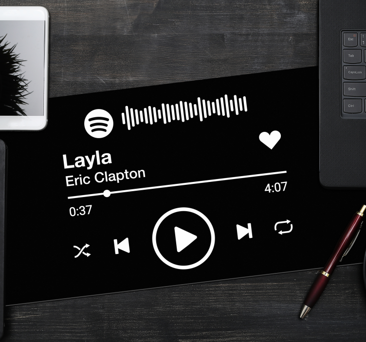 Alfombrilla ratón con nombre de Spotify - TenVinilo
