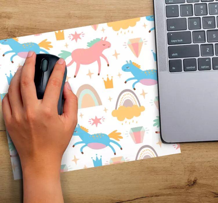 Alfombrilla ratón anime patrones de unicornio lindos - TenVinilo