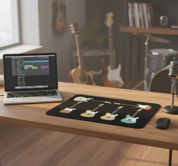 Alfombrilla ratón colección de guitarras fender - TenVinilo