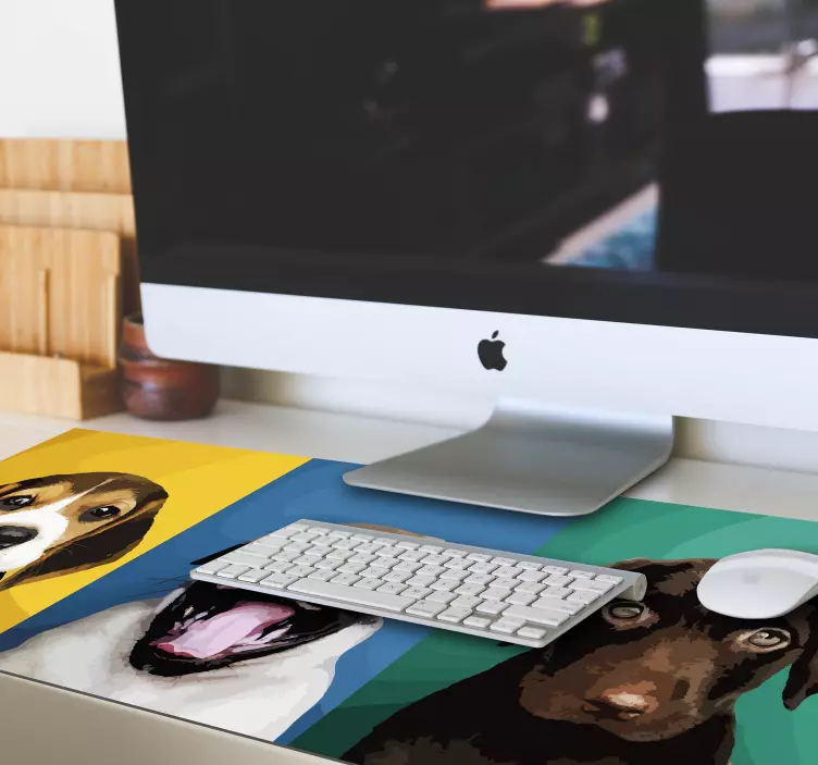 Alfombrilla ratón XXL de perros - TenVinilo