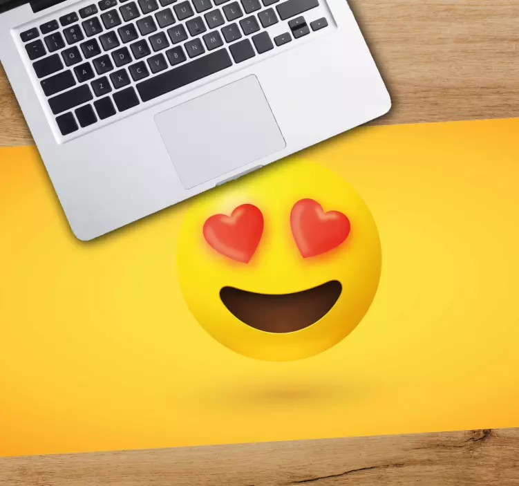 Alfombrilla ratón frases expresión emoji amor - TenVinilo