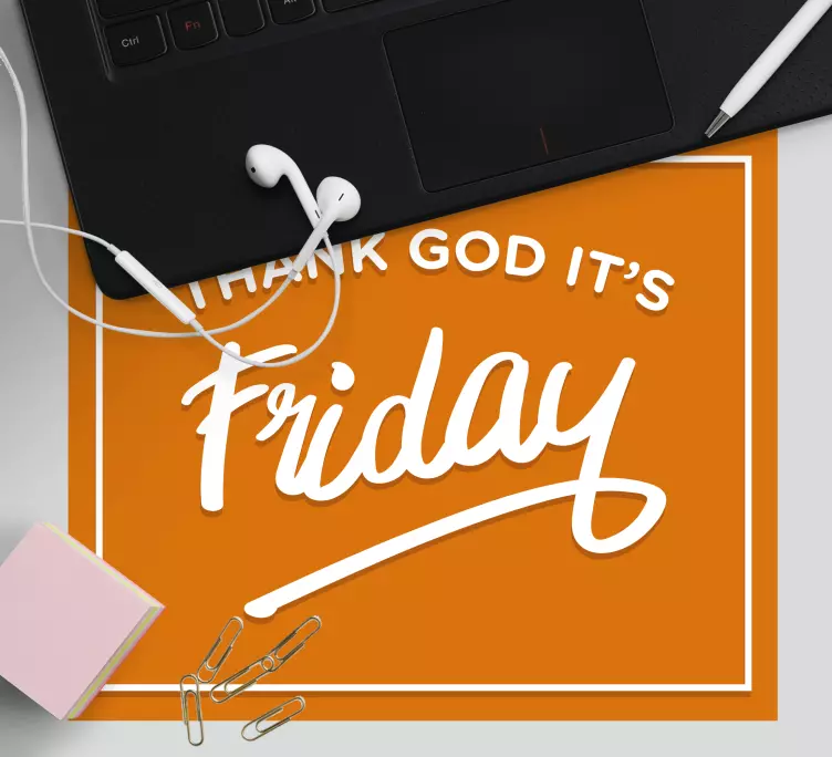 Alfombrilla ratón frases recordatorio de fin de semana - TenVinilo