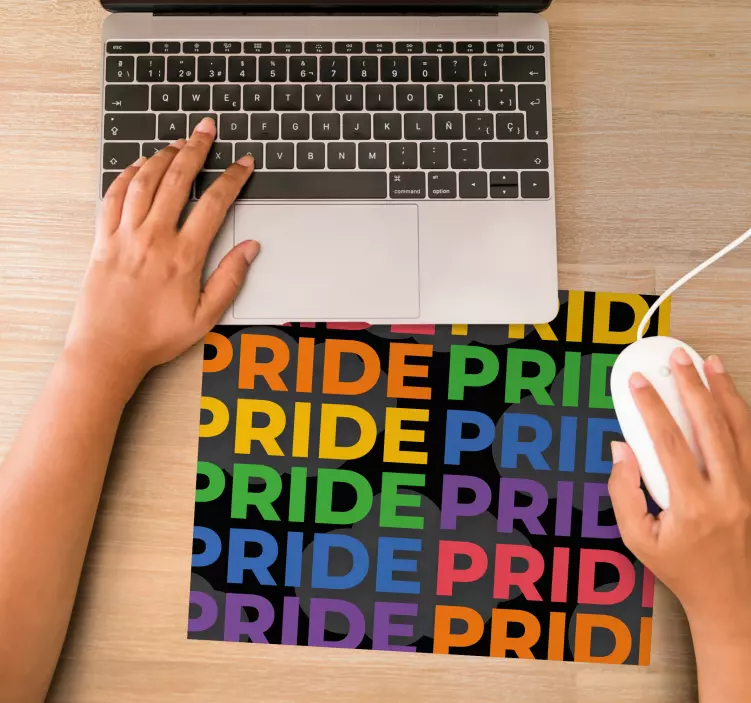 Alfombrilla ratón frases texto colorido del orgullo - TenVinilo