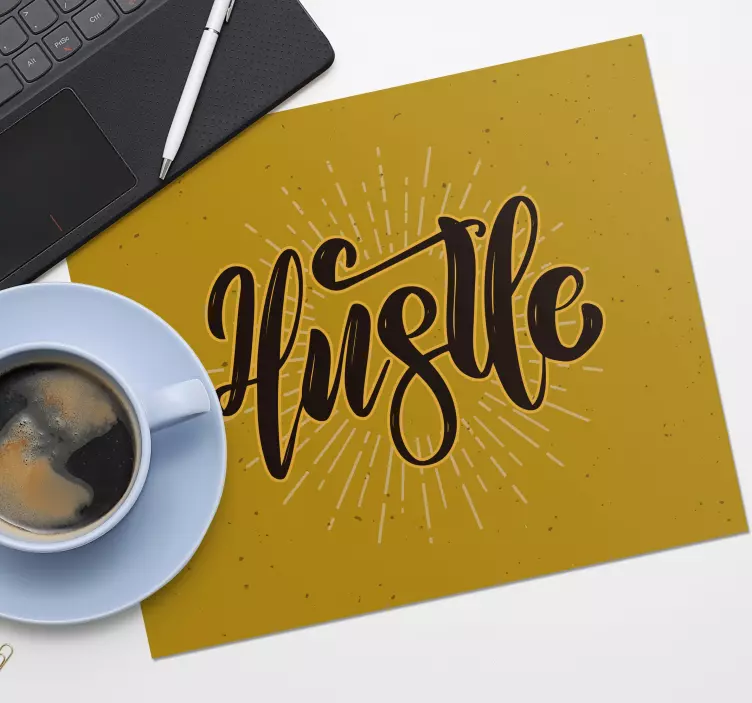 Alfombrilla ratón frases trabaja duro y sueña en grande - TenVinilo