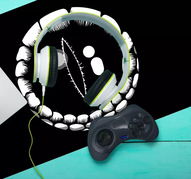 Alfombrilla ratón gaming ilustración de criatura feroz - TenVinilo