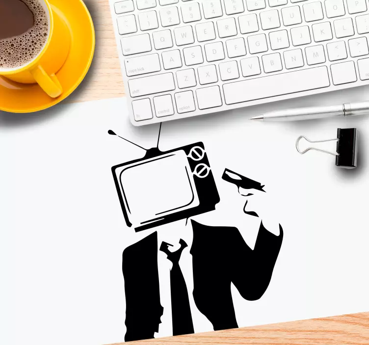 Alfombrilla ratón gaming imagen de cabeza televisiva - TenVinilo