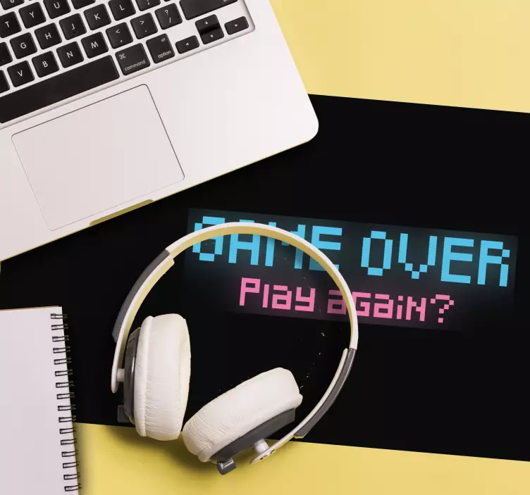 Alfombrilla ratón gaming mensaje de juego retro - TenVinilo