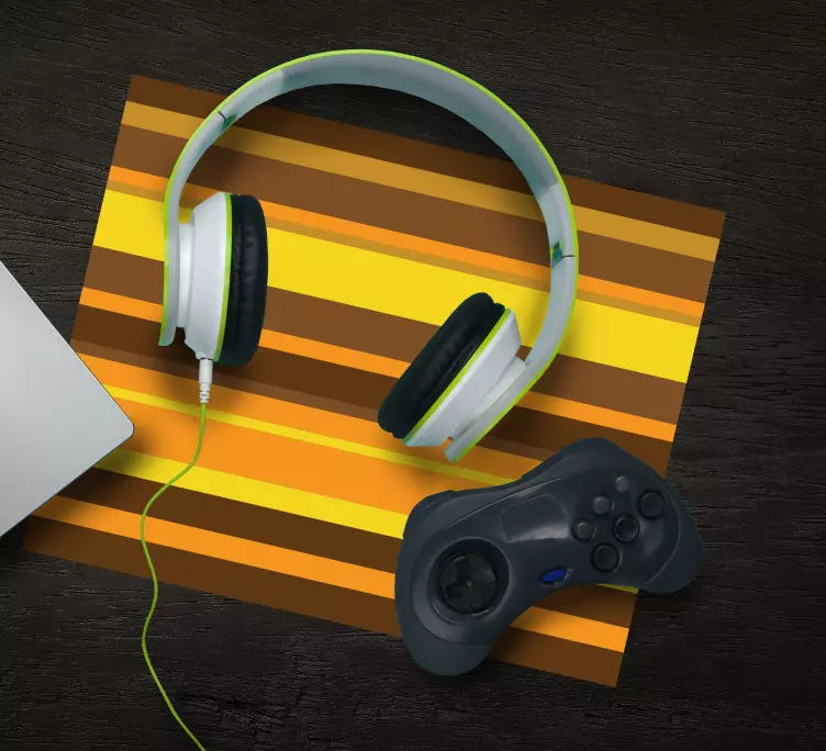 Alfombrilla ratón gaming patrón de rayas audaces - TenVinilo