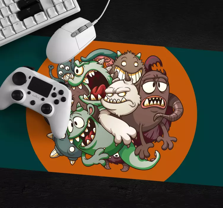 Alfombrilla ratón gaming personajes monstruosos divertidos - TenVinilo