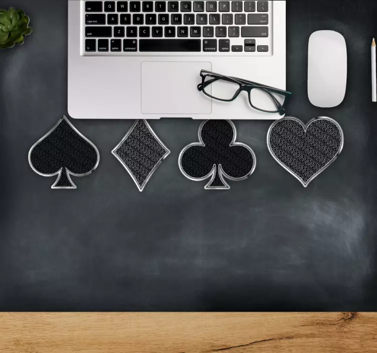 Alfombrilla ratón gaming símbolos de cartas - TenVinilo