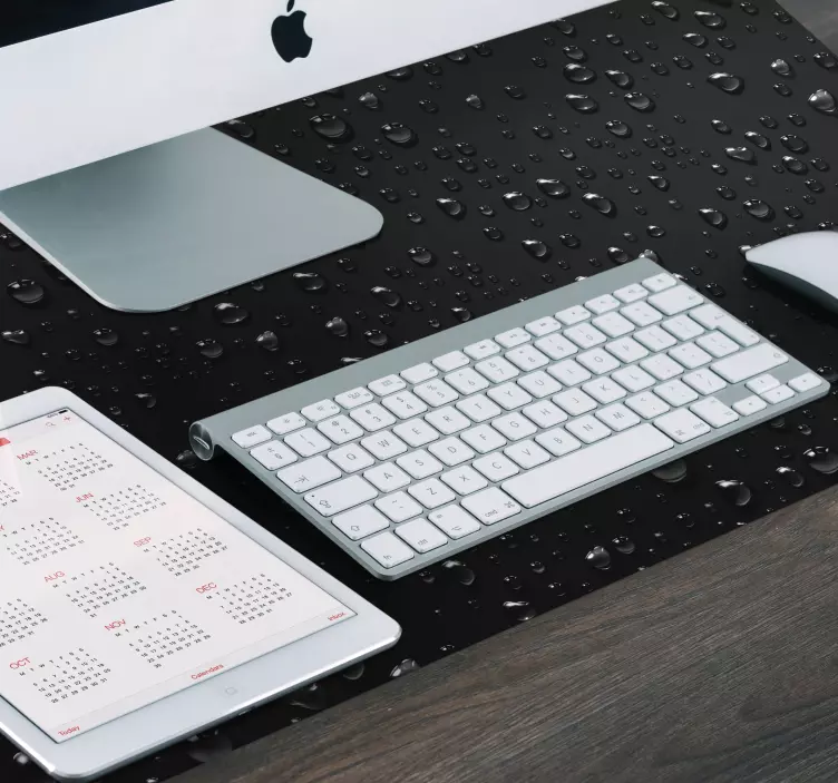 Alfombrilla ratón gaming superficie de gotas de agua - TenVinilo