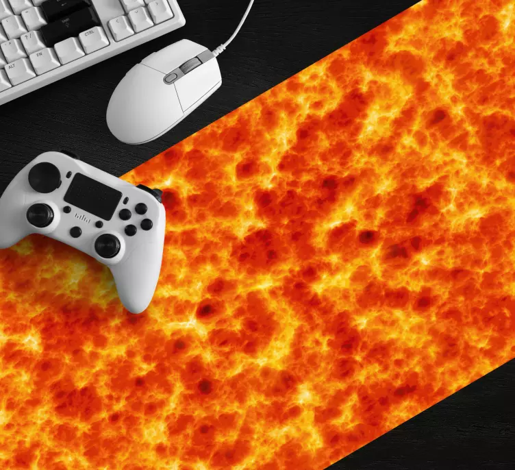 Alfombrilla ratón gaming textura de lava ardiente - TenVinilo