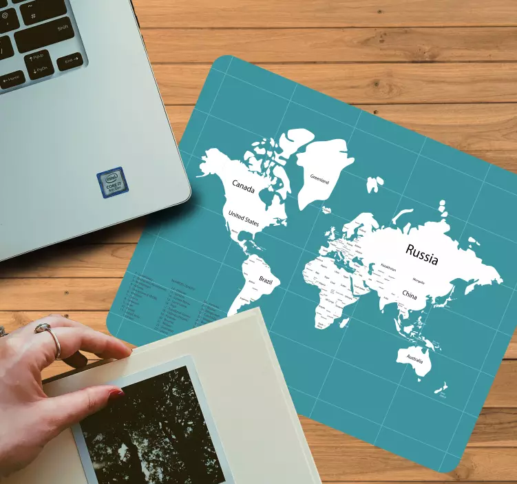 Alfombrilla ratón mapamundi mapa global completo - TenVinilo