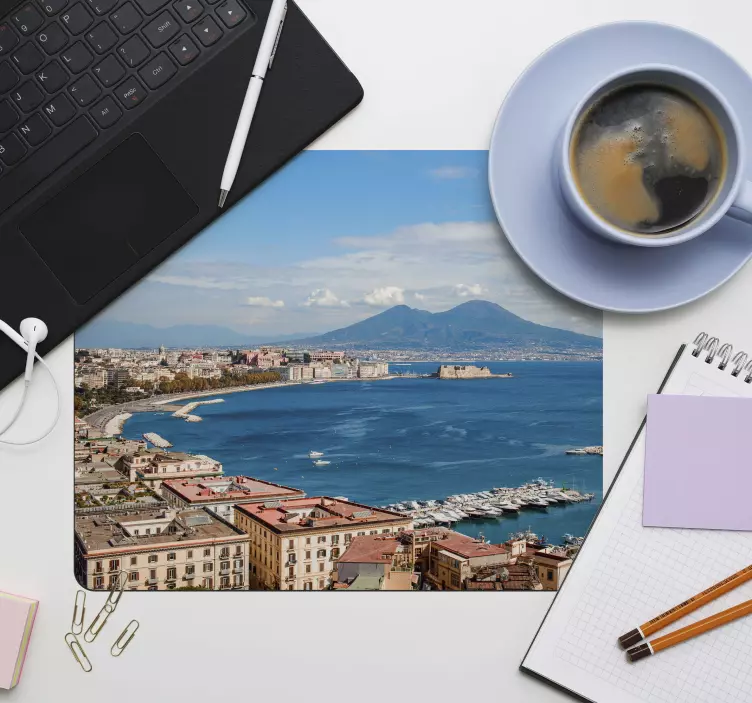 Alfombrilla ratón mapamundi vista costera - TenVinilo