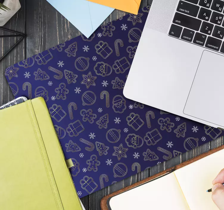 Alfombrilla ratón navidad iconos festivos de navidad - TenVinilo