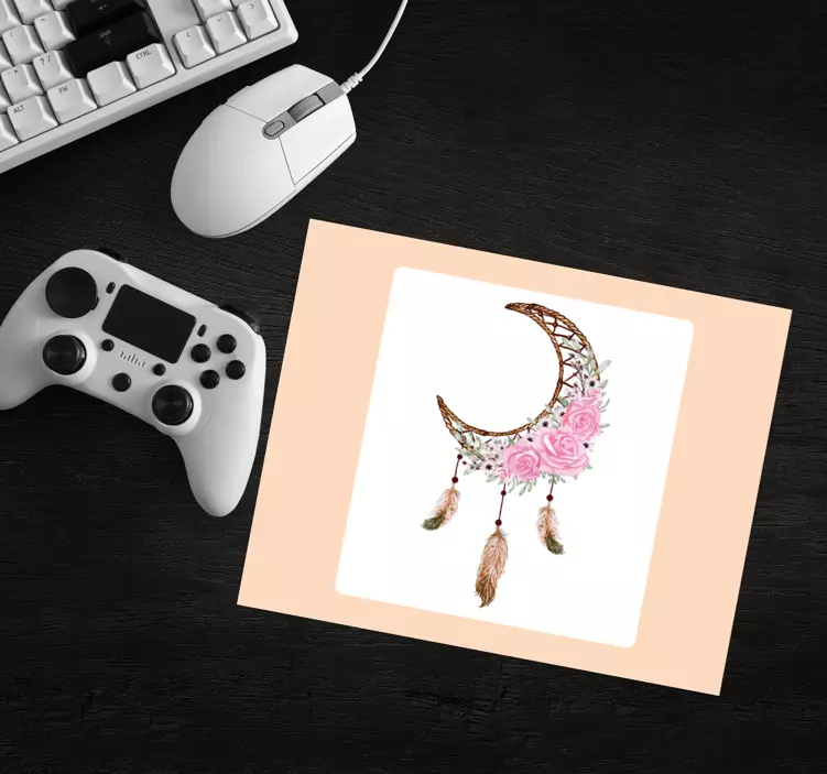 Alfombrilla ratón original atrapasueños elementos florales - TenVinilo