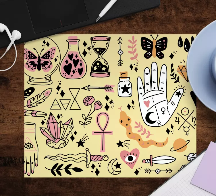 Alfombrilla ratón original colección de símbolos místicos - TenVinilo