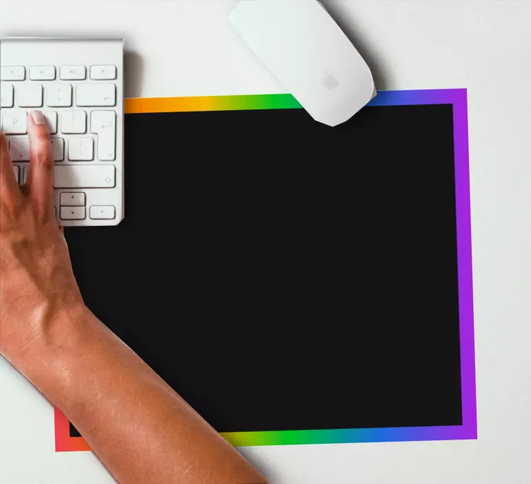 Alfombrilla ratón original con borde colorido - TenVinilo