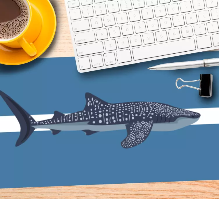 Alfombrilla ratón original diseño de tiburón nadando - TenVinilo