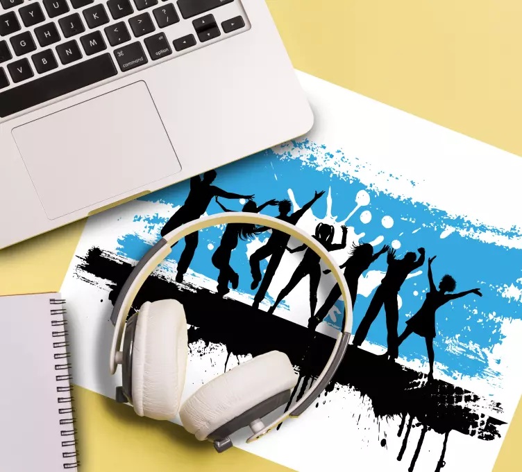 Alfombrilla ratón original escena de celebración silueteada - TenVinilo