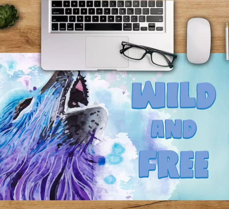 Alfombrilla ratón original expresión de lobo aullando - TenVinilo