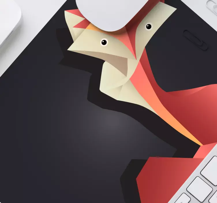 Alfombrilla ratón original figura de zorro abstracto - TenVinilo