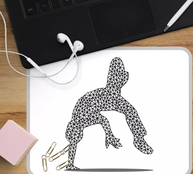 Alfombrilla ratón original figura geométrica negra - TenVinilo