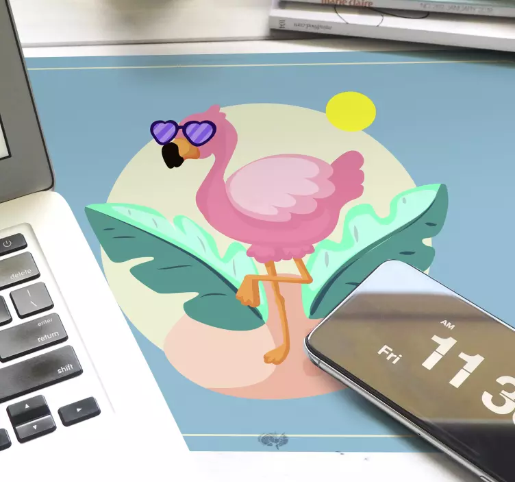 Alfombrilla ratón original flamenco fresco soleado - TenVinilo