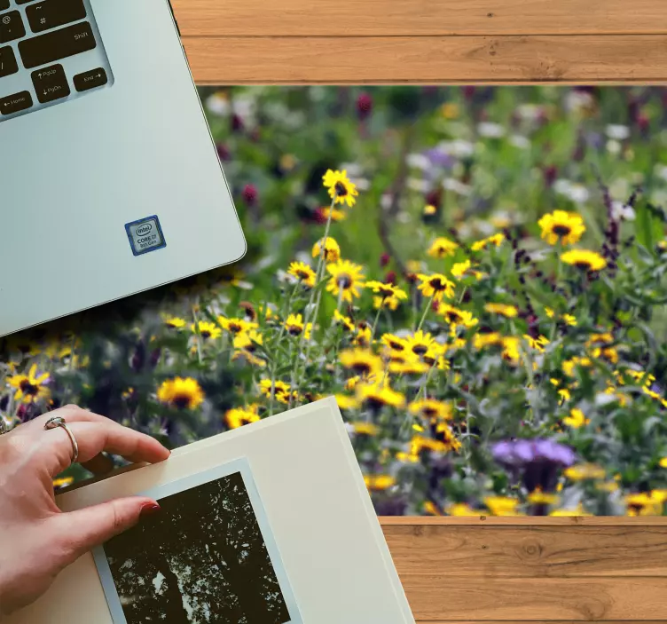 Alfombrilla ratón original fondo floral vibrante - TenVinilo