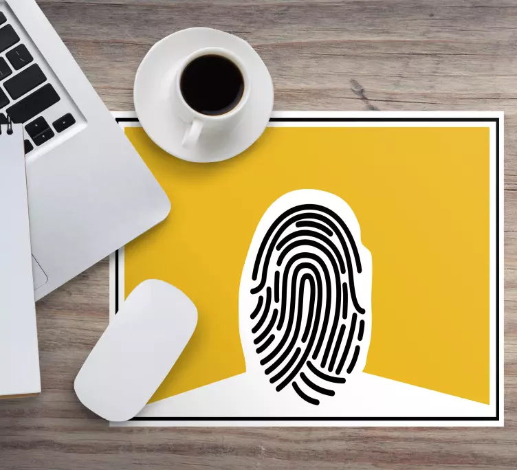 Alfombrilla ratón original forma de huella dactilar - TenVinilo