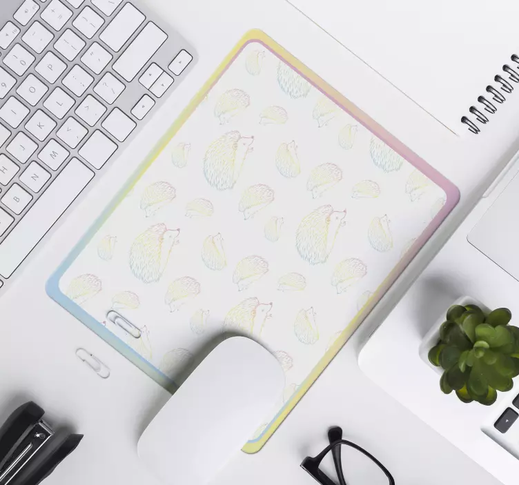 Alfombrilla ratón original ilustración de erizo lindo - TenVinilo